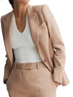 🍃💕NWT REISS Marlie Tailored Blazer Camel UK8/US4